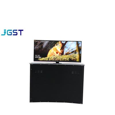 China Video Conferencing System Voting Flip Up ARC Motorized Monitor Lift Curved LCD Monitor Lift For Government for sale