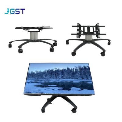 China AVA101 Customized Floor Mobile TV Stands Mount TV Low Mobile TV Stand Cart With Wheels For Home / Office for sale