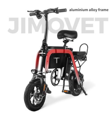 China Durable JI-Motion 14inch Parent And Child Electric Bike 15ah Battery Capacity Folding Electric Bicycle for sale