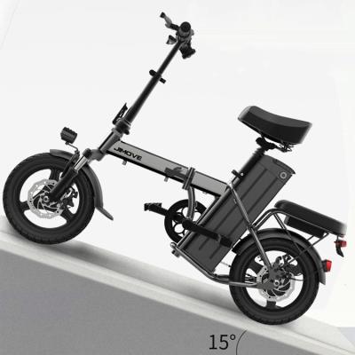 China Wholesale Aluminum Alloy High Speed ​​14inch Wheel Mini Electric Folding Bike For Adult Lithium Battery Electric Bicycle for sale