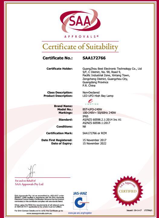 SAA - Guangzhou Best Electronic Technology Co., Ltd.