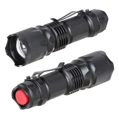 China Industrial Water Resistant Pocket Torch Light Aluminum Zoomable LED Tactical Flashlight for sale