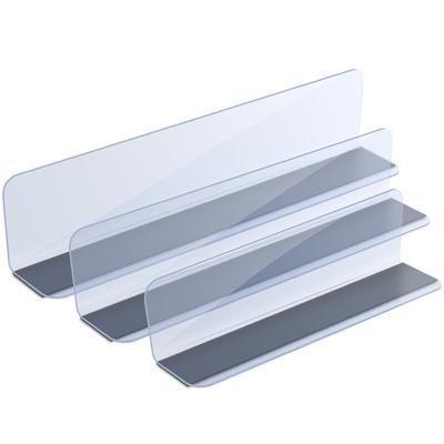 China Clear PVC+ ABS+ Iron Factory Price Adjustable Acrylic Shelf Dividers For Closet for sale