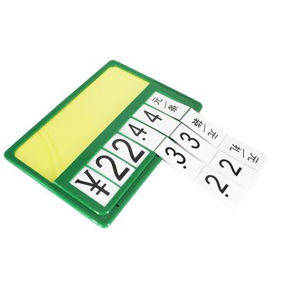 China Plastic Price Display Chalk Board POP View Clip Price Sign Board For Fresh Price Board For Supermarket Customized Size for sale