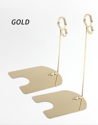 China Factory Direct Sales Bakery Items Paper Price Tag Display Clip Gold Metal Metal Label Counter Clip for sale