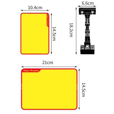 China Removable Clip Plastic Rotating Pop Sign Supermarket Merchandise Rack Holder Price Display Racks for sale