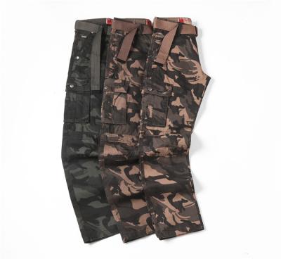 China 2021 Anti-wrinkle fashion camouflage cargo men's cargo pants plaid pants military stock cargo men for sale