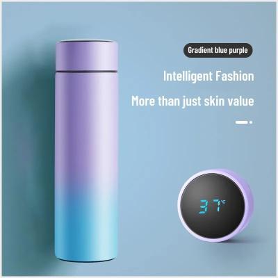 China PORTABLE 1pc 500ML Smart Insulation Stainless Steel Colorful Cup Mini Thermos Cup Water Bottle Led Digital Temperature Display Thermos for sale