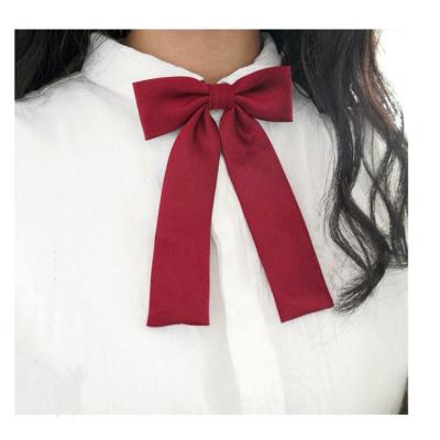 China Red Striped Or Plain Adjustable Girls Elastic Ribbon Costume Bow Tie Ladies Bowtie Customer Womens Neck School for sale