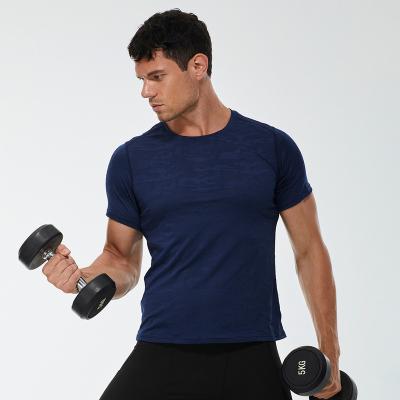 China Wholesale Custom Logo Men Breathable T-shirt Tops Short Sleeve Breathable Sports Fitness Muscle Running Bodybuilding for sale