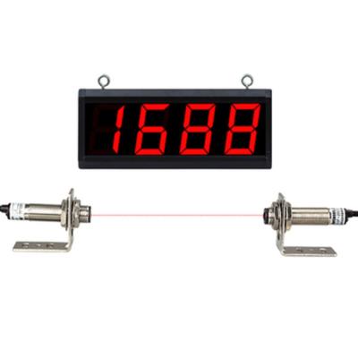 China Large Screen 4-Digit Counter Radiation Probe Length Digital Infrared Photoelectric Rope Pulse Counter 1-4 for sale