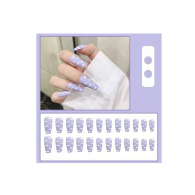 China Colorful Design Nails Zircon Nail Gel Nail Sticker Acrilicos/set 24PCS/French for sale