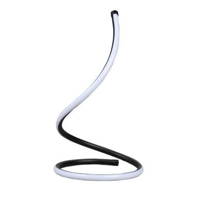 China 2021 Minimalist Stylish Home Aluminum Table Lamp Night Lighting Spiral Line Bedroom Light With Post Modern Dimmer Room Hotel Supply Decor for sale