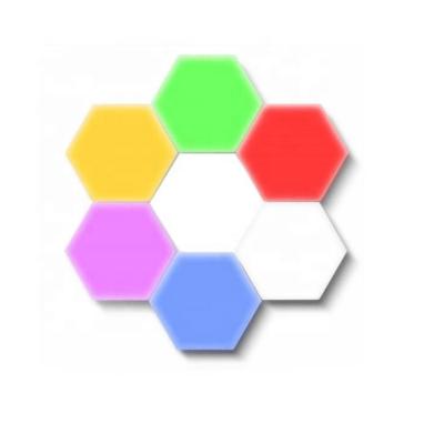 China Modern Hexagon Touch Light 6pcs Honeycomb Panel Light 6pcs Touch Light Nanoleaf RGB Wall Lamp Touch Color Chaging Game Room Decoration for sale