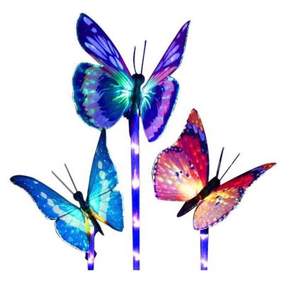 China Lovely Waterproof Butterfly LED Lights Garden Landscape IP65 Lawn Lamp Park Night Decoration Fairy Outdoor Yard Lamp Walmart for sale