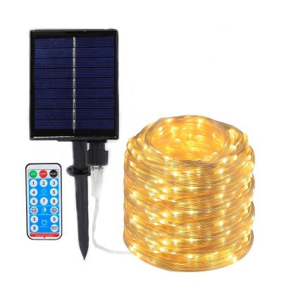 China Solar Garden 50m LED Rope Light 2 Way Wire String Lights Waterproof Garden Park Market Holiday Christmas Pattern LED Party Decorations for sale