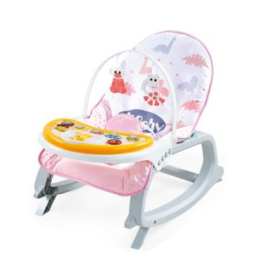 China Plastic Super Soft Material Baby Music Rocking Chair With Electronic Organ And Dining Table for sale