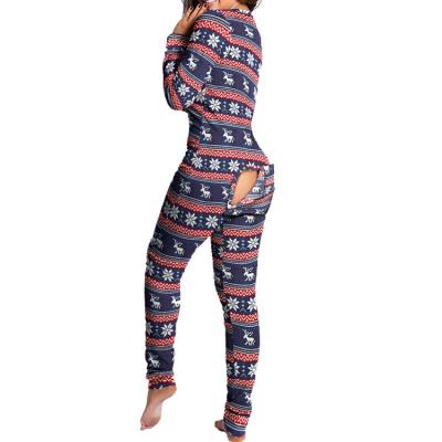 China Hot Selling Women's Breathable Jumpsuit Long Sleeve 1 Piece Women Romper Jumpsuit Women Pajamas for sale