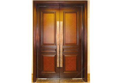 China Sound Proof Brown Hotel Fixed Furniture Lobby / Office / Home Internal Double Doors for sale