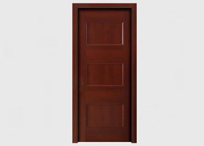 China Puerta de madera del dormitorio del estilo de la India, puertas internas de madera de la ceniza del apartamento sólido del marco en venta