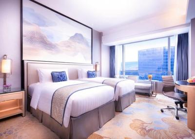 Cina La mobilia della camera da letto dell'hotel dell'impiallacciatura del compensato di 4 stelle fissa la progettazione di Shangri-La in vendita