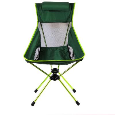 China High Light Weight 7075 Aluminum Adult Outdoor Folding Saddles Custom Made Contract Back Folding Sit Moon Camping Chair for sale