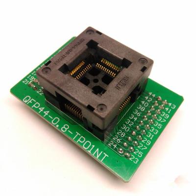 China OTQ44-0.8-14,QFP44 Programmer ,IC test socket, flash for sale