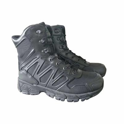 China Shock Microfiber Breathable Toe Military Pilot Boots High Ankle Steel Anti-collision Black Military Boots for sale