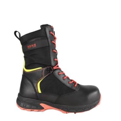 China 2021 new fashion steel toe midsole firefighter boot rescue rubber boot waterproof steel safety shoes for sale