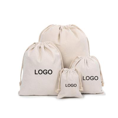 China Durable/Eco/100% Nature Cotton 12oz Biodegradable Drawstring Bag Cheap Eco Friendly Recyclable Reusable for sale