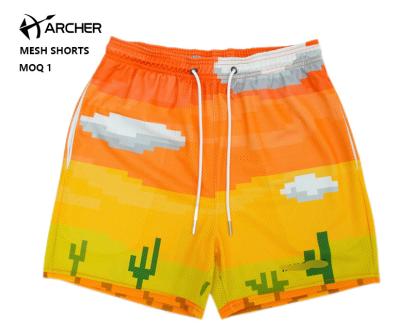 China Wholesale QUICK DRY Embroidery Printed Mesh Shorts Men Sports Quick Dry Swimming Shorts Polyester Sublimation Basketball Running Shorts for sale