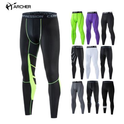 China High Elastic Mens Breathable Sportswear Base Layer Compression Running Training Tights Jogging Basketball Training Sports Pants for sale