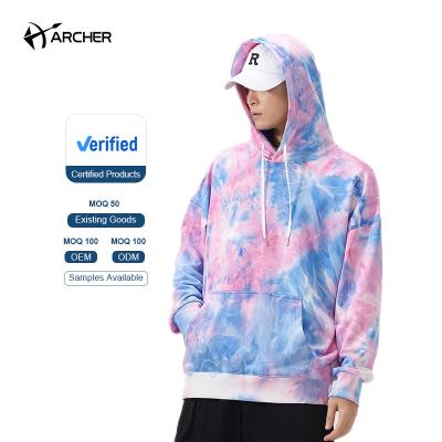 China 2022 New Fashion Design Cotton Old Vintage Link Oversize Dye Hoodies Unisex Heavyweight 100% Breathable Hoodie For Men for sale