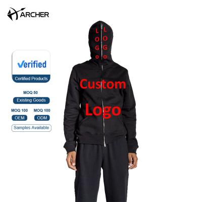 China High Quality Custom Unisex Anti-Wrinkle Full Zip Hooded Hip Hop Sweatshirt Oversize Zipper Custom Hoodies Rhinestone Skull Jacket Hoodies for sale