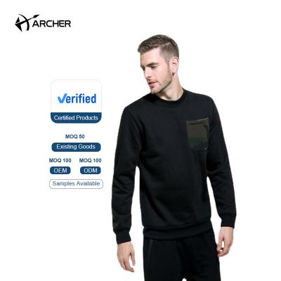 China High Quality Cotton Men's Plain Long Sleeve Crewneck Breathable Fabric Oversized Mens Hoodies Unisex 100% Sweatshirt for sale