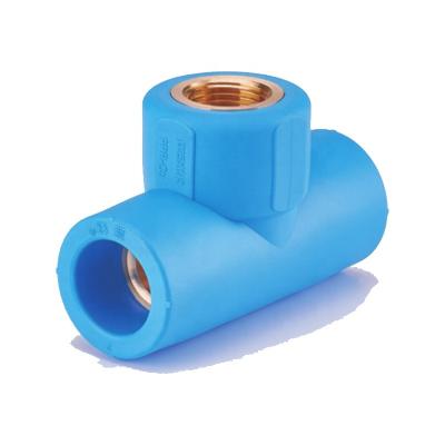 China YIFENG PPR PPR-CU Seamless Red Copper Female Tee Equal Of YIFENG PPR PPR-CU Female T2 Pipe Socket Copper Core Tube Fittings for sale