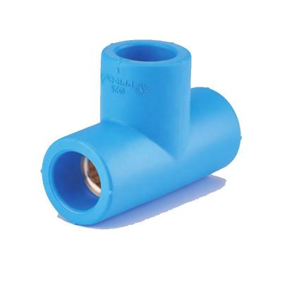 China YIFENG PPR PPR-CU Tee T2 Tee Pipe Socket Copper Core Tube Fittings Red Copper Equal for sale