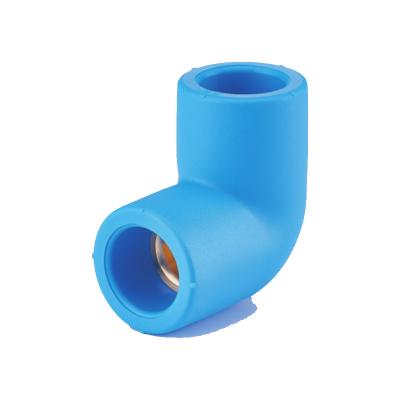 China YIFENG PPR 90 Elbow Seamless Red Copper Elbow Of Equal 90 Degree PPR-CU T2 Pipe Socket Copper Core Tube Fittings for sale