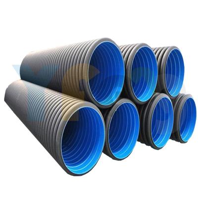 China YIFENG PE HDPE Double Wall Corrugated Pipeline Sewage Pipe Agricultural Irrigation Perforated Plastic Culvert Pipe for sale