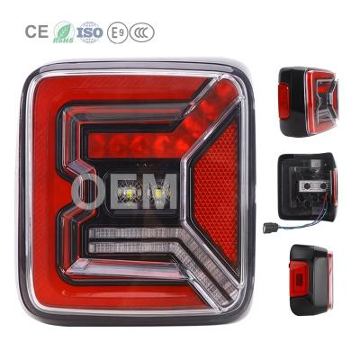 China Ip67 24v Auto Car Turn Signal Aluminum Housing Rear Brake Led Trailer Bat Tail Lights Tail Light For Jeep Wrangler JL for sale