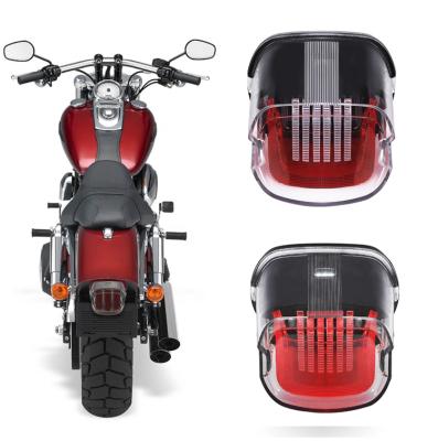 China PMMA+PC LED Rear Tail Light Motorcycle Tail Light For Harley Dyna Road King Electra Glide Street Bob Touring for sale