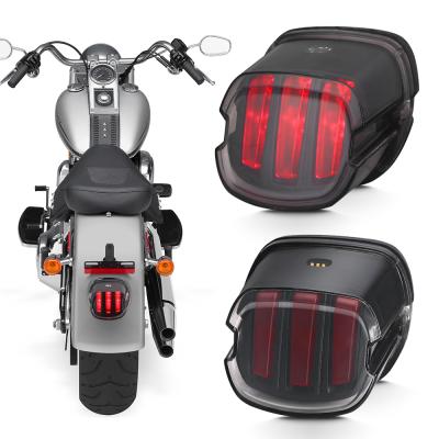 China PMMA+PC Eagle Claw Design Motorcycle LED Tail Light Lens Rear Brake Light Smoked Tail Lamp With Turn Signal Fit For Harley Davidson for sale