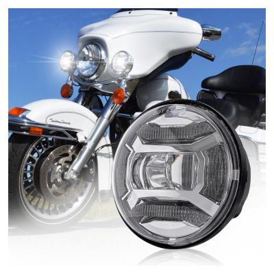 China 2022 Newest Diecast Aluminum Housing 4.5Inch Led Driving Light For Harley Motor 12V White Drl 4.5Inch Led Fog Light For Motorcycles Bike for sale