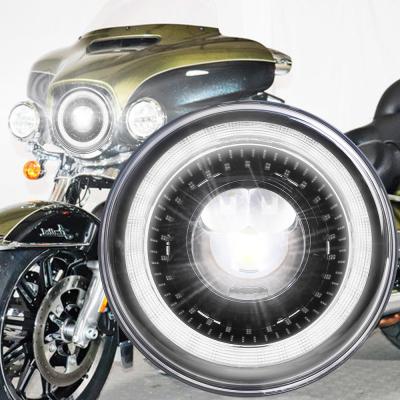 China 7 Inch Motorcycle Dot Led Headlight For Harley Davidson Electra Glide Street Glide Fat Boy Road King Heritage Softail Switchback Focus for sale