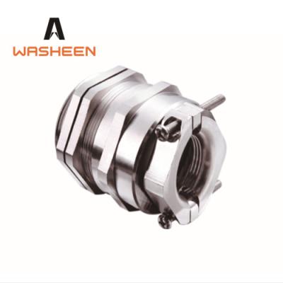 China IP68 Locked Claw Stainless Steel Double Waterproof Cable Gland for sale