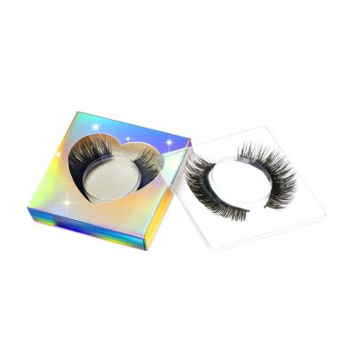 China Disposable Wholesale Eyelash Package Luxury Custom Colored False Eyelash Box for sale