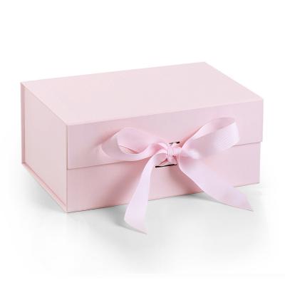 China Recyclable Clamshell Dark Pink Fold Boxes Custom Folding Paper Cardboard Gift Box for sale