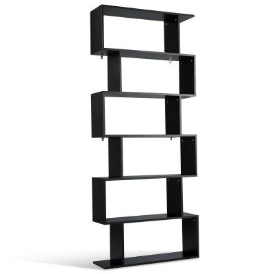 China (Size) 6 Floors Adjustable Shelf Z Shelf S Shaped Style Shelf Black for sale