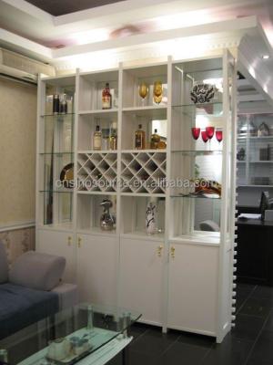 China Wholesale Solid Wooden White Living Room Furniture Display Cabinet Price for sale