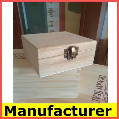 China Handmade wholesale cheap pine wood box for craft, jewelry, tea, display for sale